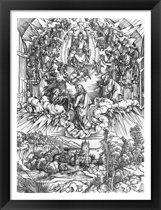 Framed Scene from the Apocalypse, St. John before God the Father and the Twenty-Four Elders Print