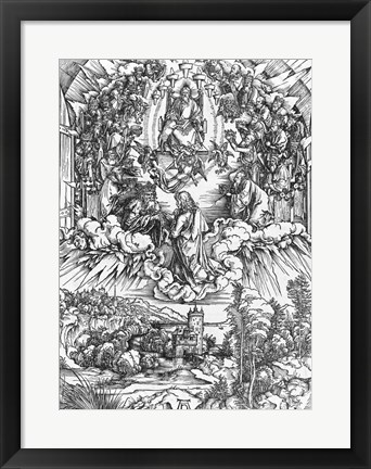 Framed Scene from the Apocalypse, St. John before God the Father and the Twenty-Four Elders Print