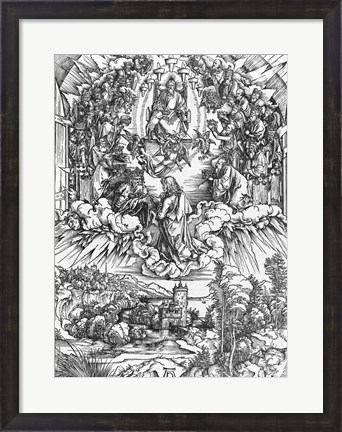 Framed Scene from the Apocalypse, St. John before God the Father and the Twenty-Four Elders Print
