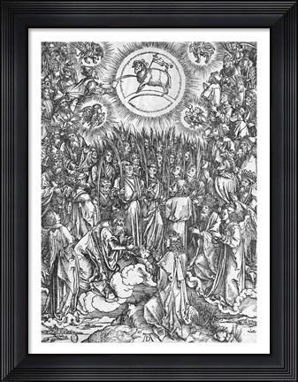 Framed Scene from the Apocalypse, Adoration of the Lamb Print