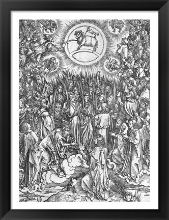 Framed Scene from the Apocalypse, Adoration of the Lamb Print