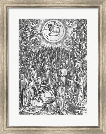 Framed Scene from the Apocalypse, Adoration of the Lamb Print