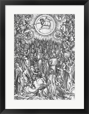 Framed Scene from the Apocalypse, Adoration of the Lamb Print