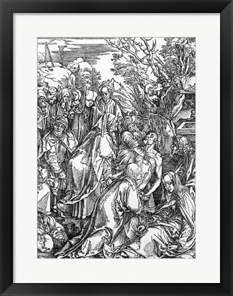 Framed entombment of Christ, from &#39;The Great Passion&#39; Print