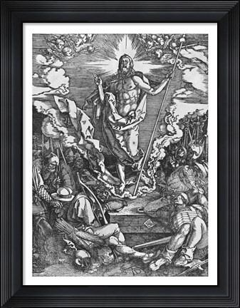 Framed Resurrection, from &#39;The Great Passion&#39; series, 1510 Print