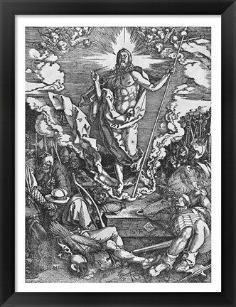 Framed Resurrection, from &#39;The Great Passion&#39; series, 1510 Print