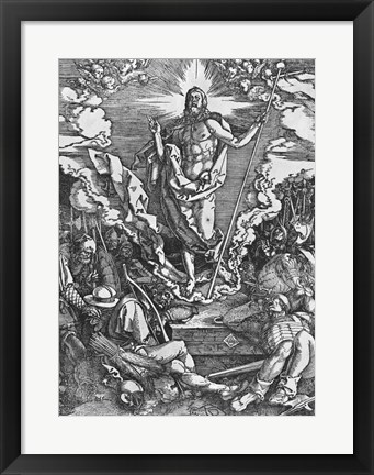 Framed Resurrection, from &#39;The Great Passion&#39; series, 1510 Print