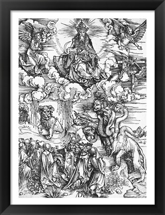 Framed Scene from the Apocalypse, The seven-headed and ten-horned dragon Print