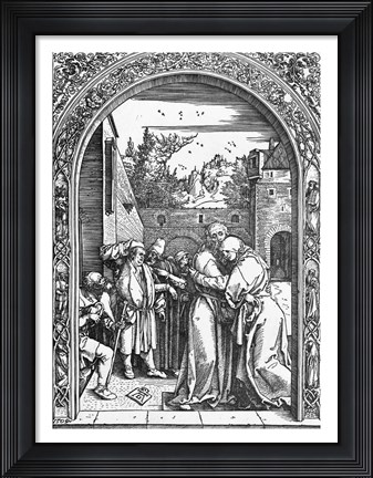 Framed meeting of St. Anne and St. Joachim at the Golden Gate Print