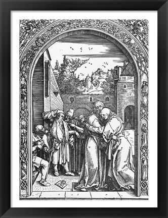 Framed meeting of St. Anne and St. Joachim at the Golden Gate Print