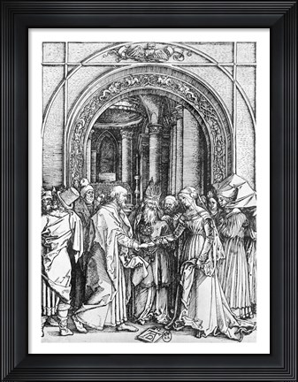 Framed marriage of the Virgin, from the &#39;Life of the Virgin&#39; Print