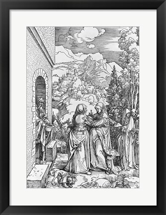 Framed Visitation, from the &#39;Life of the Virgin&#39; series, c.1503 Print