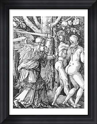Framed Expulsion from Paradise, 1510 Print