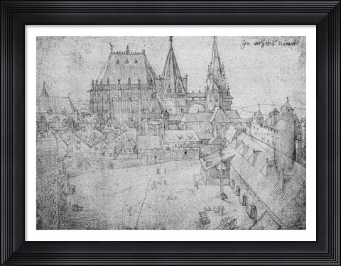 Framed Minster at Aachen, 1520 Print
