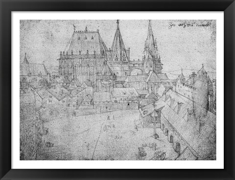 Framed Minster at Aachen, 1520 Print