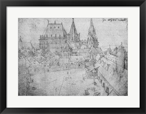 Framed Minster at Aachen, 1520 Print