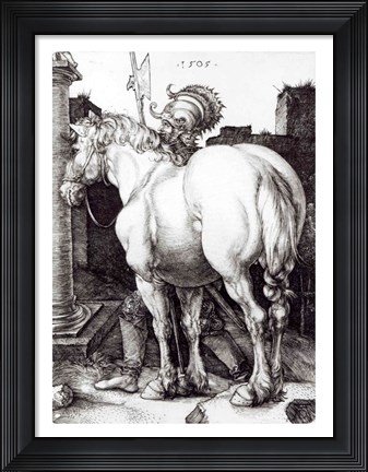 Framed Large Horse, 1509 Print