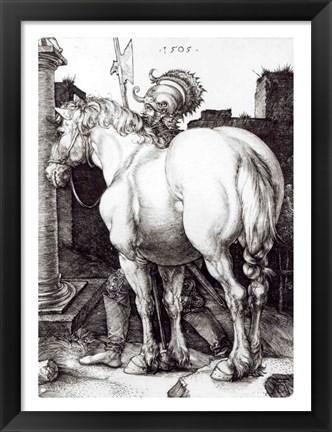 Framed Large Horse, 1509 Print