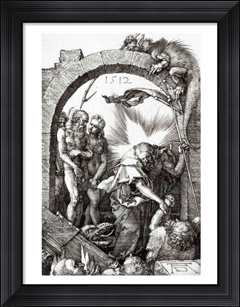 Framed Harrowing of Hell or Christ&#39;s descent into Limbo, 1512 Print