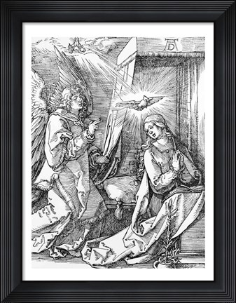 Framed Annunciation from the &#39;Small Passion&#39; series, 1511 Print