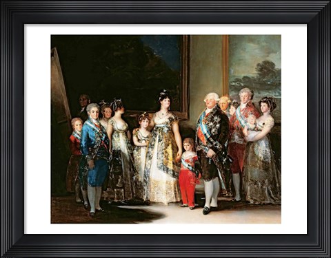 Framed Charles IV and his family, 1800 Print