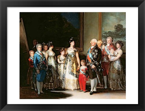 Framed Charles IV and his family, 1800 Print