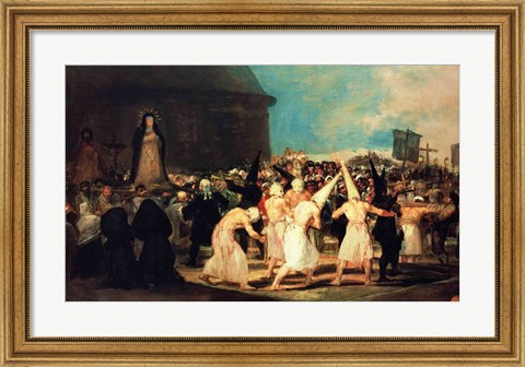 Framed Procession of Flagellants, 1815-19 Print