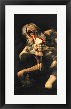 Framed Saturn Devouring one of his Children, 1821-23 Print