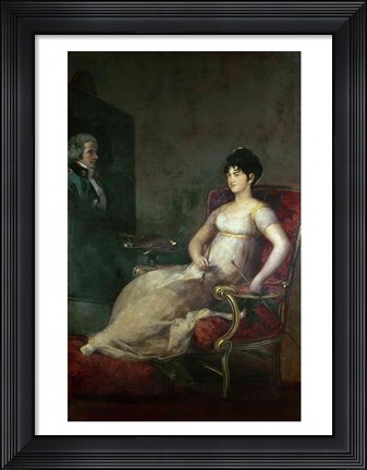 Framed Marquesa de Villafranca Painting her Husband, 1804 Print