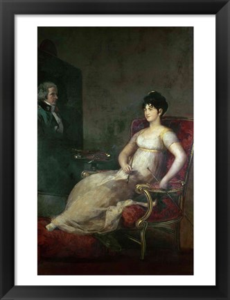 Framed Marquesa de Villafranca Painting her Husband, 1804 Print