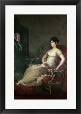 Framed Marquesa de Villafranca Painting her Husband, 1804 Print