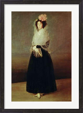 Framed Portrait of the Countess of Carpio Marquesa de la Solana, c.1793 Print