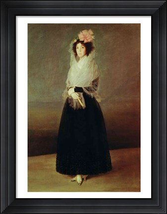 Framed Portrait of the Countess of Carpio Marquesa de la Solana, c.1793 Print