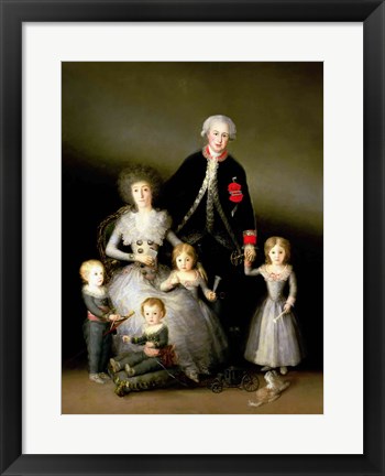 Framed Duke of Osuna and his Family, 1788 Print