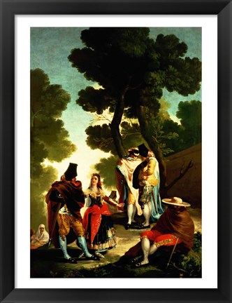 Framed Maja and Gallants, 1777 Print