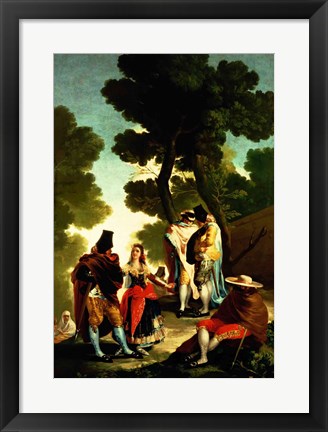 Framed Maja and Gallants, 1777 Print