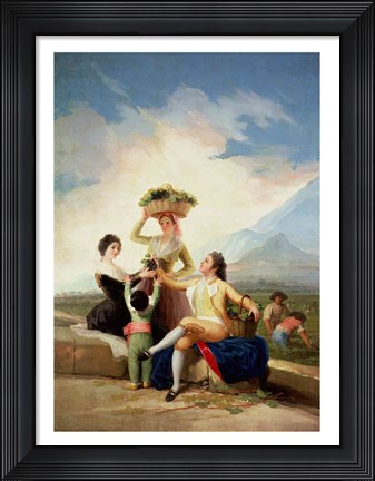 Framed Grape Harvest Print