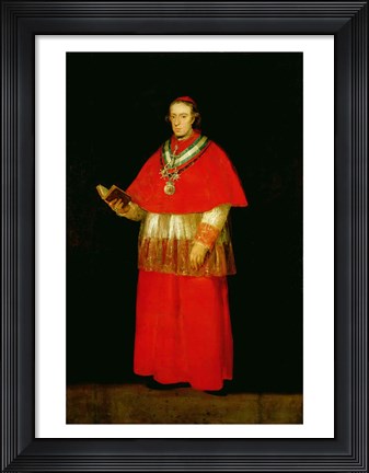 Framed Cardinal Don Luis de Bourbon Print