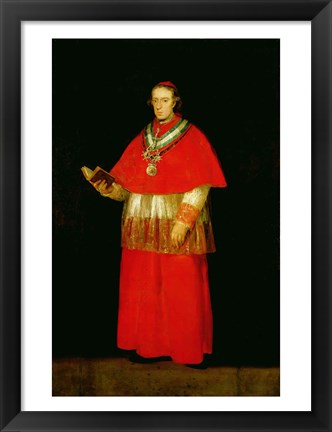 Framed Cardinal Don Luis de Bourbon Print