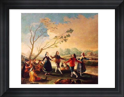 Framed Dance on the Banks of the River Manzanares, 1777 Print