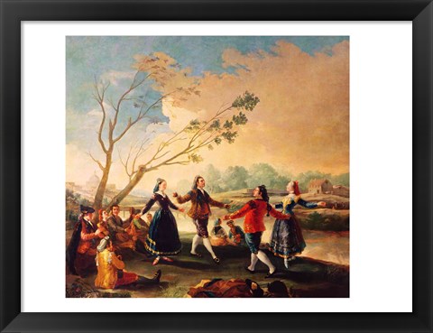 Framed Dance on the Banks of the River Manzanares, 1777 Print