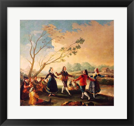 Framed Dance on the Banks of the River Manzanares, 1777 Print