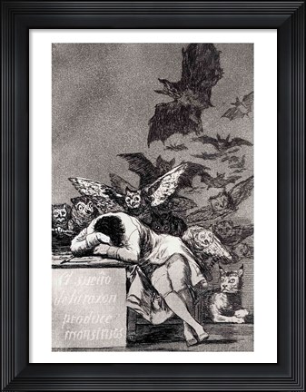 Framed Sleep of Reason Produces Monsters Print