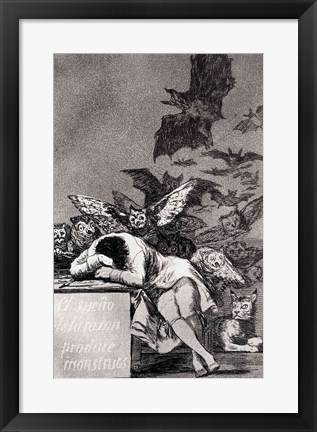 Framed Sleep of Reason Produces Monsters Print