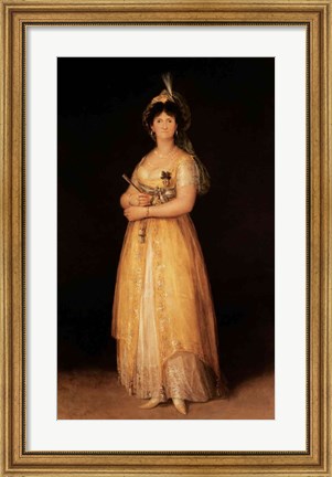 Framed Portrait of Queen Maria Luisa Print