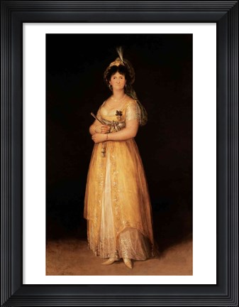 Framed Portrait of Queen Maria Luisa Print