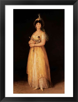 Framed Portrait of Queen Maria Luisa Print