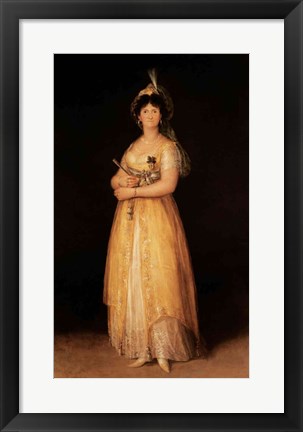 Framed Portrait of Queen Maria Luisa Print