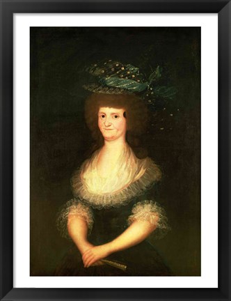 Framed Portrait of Queen Maria Luisa - sitting Print