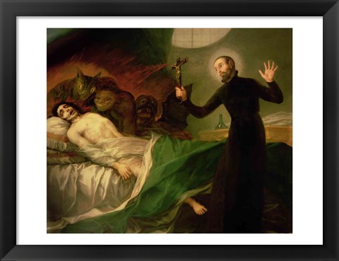 Framed St. Francis Borgia Print